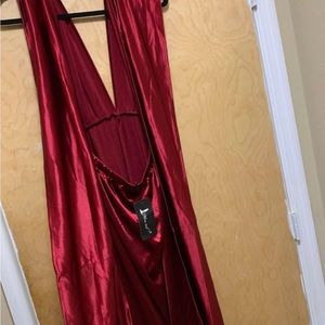 Long burgundy dress
